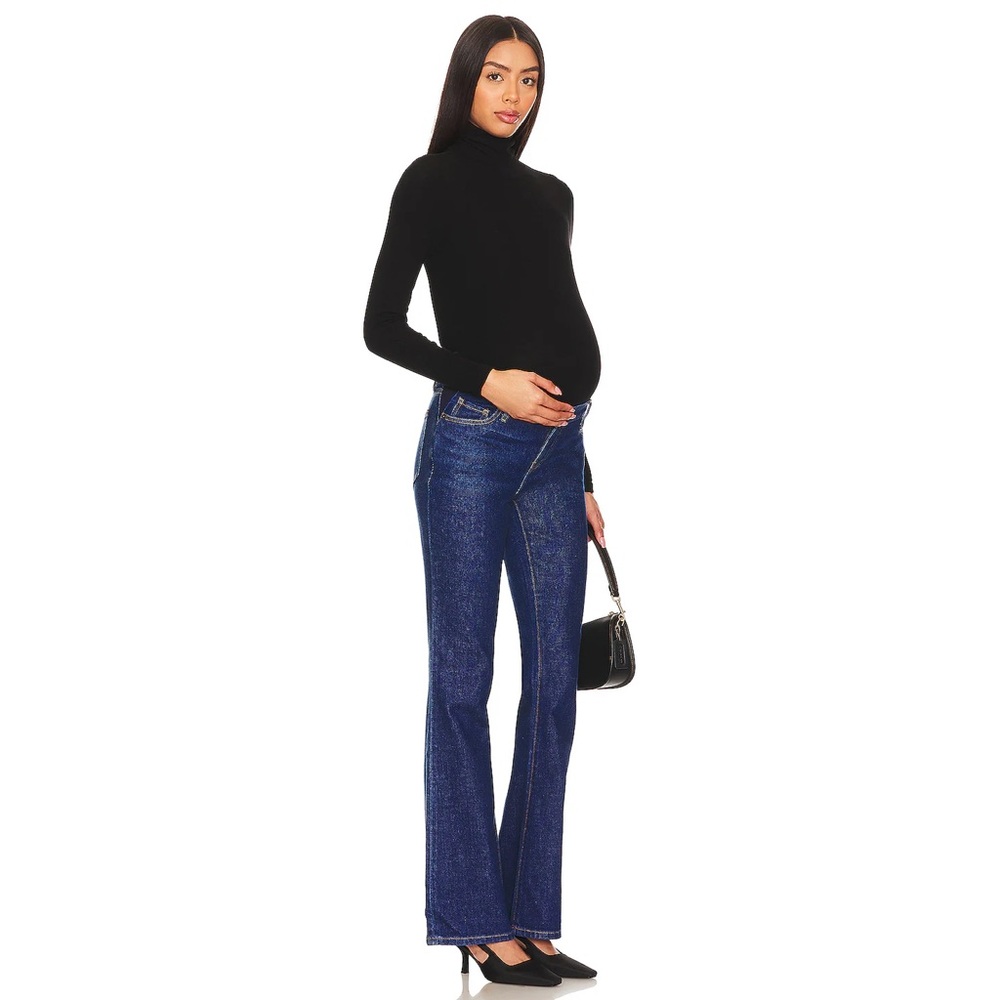 Hatch Blue Boot Cut Maternity Pants